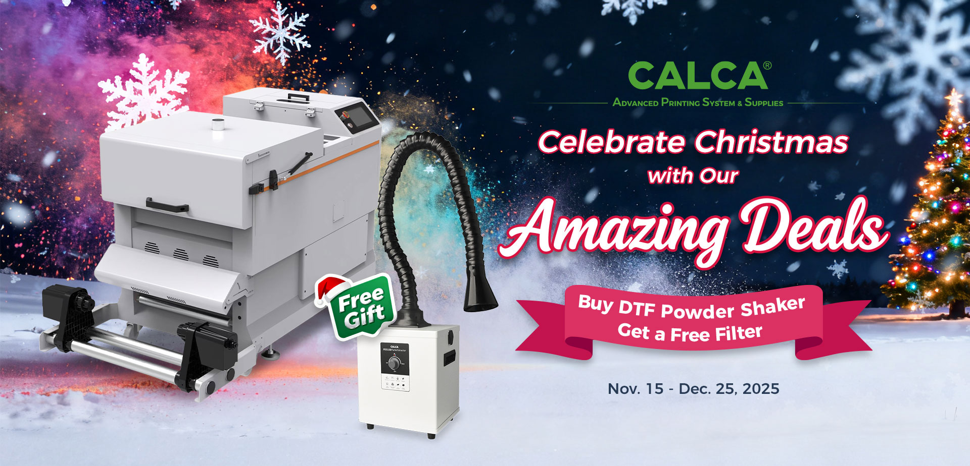 Celebrate Christmas with Our Amazing Deals! Buy DTF Powder Shaker Get a Free Filter