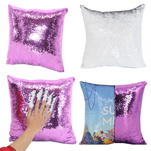 Reversible Sequin Sublimation Pillow Case 16 x 16