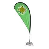 9.8 ft Teardrop Banner with Cross Water Bag Base (Single Sided Printing)