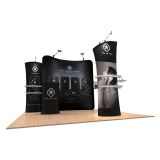 10ft Curved NEW Version Pop Up Display System With Custom Graphic