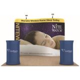 10ft Serpentine Ensemble Portable Fabric Tension Exhibition Display with Custom Graphic