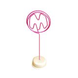 Letter M shape memo clip holder