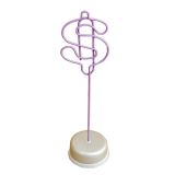Letter S shaped memo clip holder