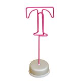 Letter T shape memo clip holder