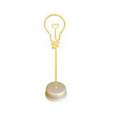 Light bulb shaped memo clip holders