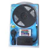 Waterproof RGB Color Changing LED Strip Light Kit 16.4ft LED Light Strip(150 SMD 5050)+adaptor+Remote 5m/roll