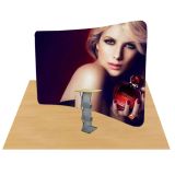 10ft Curved Portable Fabric Tension Exhibition Display with Custom Graphic