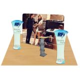 10ftt Portable Straigh Fabric Tension Exhibition Trade Show Display with Custom Graphic