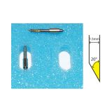 Original 20 Degree 1.5mm Graphtec Vinyl Cutter Blades, CB15U-K20-2SP for Sandblast Rubber Resist Cutting with Spring, 2pcs/pack