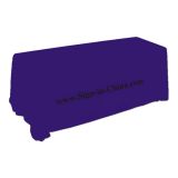 8ft(4) Full Length Sides Rectangular Table Throws with Custom Logo Imprint On Purple