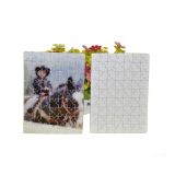 5.1" x 7.0" White Sublimation Blank Jigsaw Puzzle Child Toy Heat Transfer