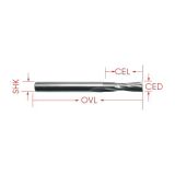 Solid Carbide 2 Flute Long Spiral CNC Cutting Bits