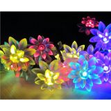 Solar Powered Fairy String Lights Wedding Party Xmas Lotus Shaped Lamp