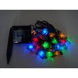 Solar Rose 20 LED String Fairy Lights Garden Wedding Party Home Decorative Lamp