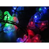 Waterproof 20 LED XMAS Bells Solar String Fairy Flash Light Garden Tree Décor