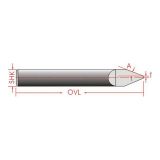 Flat Bottom CNC Router Bit Engraving Tools for Metal