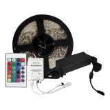 Waterproof RGB Color Changing LED Strip Light Kit 16.4ft LED Light Strip(300 SMD 5050)+Adaptor+Remote 5m/roll