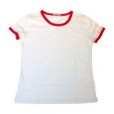 Blank Children's Combed Cotton T-Shirt with Rim Colorful for Personlized Heat Transfer Printing