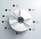 Vector Circle Arrows for Infographic Template for Diagram Graph Presentation and Chart Business Concept with Options Parts Steps or Processes Abstract background