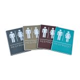 Male / Female, Toilet, Restroom Signs With Braille, ABS New Material