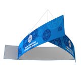 Pinwheel Tension Fabric Hanging Sign Tradeshow Display with Graphic