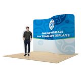 Custom Fabric Graphic for 10ft Serpentine Back Wall Display (Graphic Only/Single Sided)