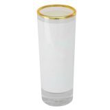 3 OZ Shot Wine Glass Cup with Golden Rim for Subliamtion Printing
