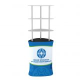 Triangular Shelf Display Tension Fabric Display with Custom Graphic
