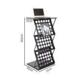 Folding Brochure Podium Collapsible Rack Literature Stand