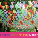 80m (150pcs) Triangle Colorful String Flag