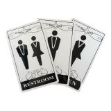 Male, Female, Male & Female, Toilet, Restroom Signs, Silver