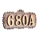 Custom House Office Apartment Number Sign Address Plaque Metal Copper (4 Letters or Numbers)