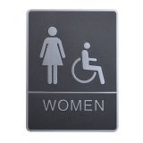 Female / Disabled, Toilet, Restroom Signs With Braille, ABS New Material