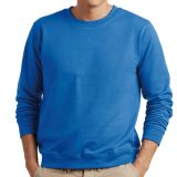 Blank Heat Transfer Long Sleeve Crewneck Sweatshirts Cotton and Polyester T-Shirts for Men