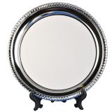 10 Inch Sublimation Metal Plates Round Side with Support Stand