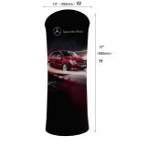 Sample - Mini Allure Fabric Tension Banner Stands-Arc angle (Custom Graphics)