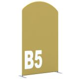 4.9ftW x 7.6ftH Free Combination Splicing Rounded Corner Fabric Tension Back Wall-B5