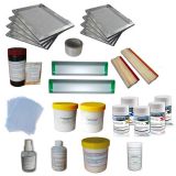 T-Shirt Screen Printing Materials Kit 5 Color Pigment Emulsion Squeegee Coate