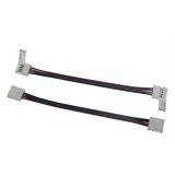 10pcs Connector for RGB LED Strip 8mm or 10mm; 2 Clips + 1 Cable 15cm