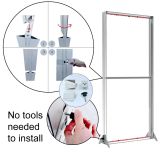 33.5" x 78.7" New Removable Fabric Tension LED Light Box Portable Trade Show Display (Stand Only)