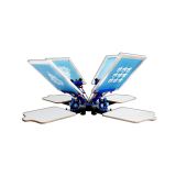 4 Color 4 Station Micro Registration Silk Screen Printing Machine T-shirt Printer