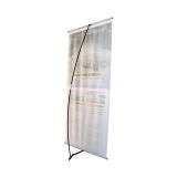 31”x79” Economical Iron Foot L Banner Stand