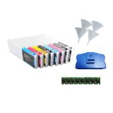 Combo Epson Stylus Pro 4800 Refill Ink Cartridges 8pcs / set, with 4 Funnels, 8 Chips and 1 Chip Resetter