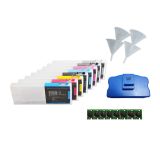 Combo Epson Stylus Pro 4880 Refill Ink Cartridges 8pcs / set, with 4 Funnels, 8 Chips and 1 Chip Resetter