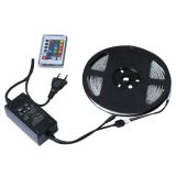 Waterproof RGB Color Changing LED Strip Light Kit 16.4ft LED Light Strip(300 SMD 3528)+adaptor+Remote 5m/roll