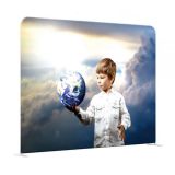 US Stock-8ft High Quality Portable Tension Fabric Exhibition Stand Backdrop Advertising Wall Banner (Frame Only)