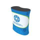 Curved Fabric Tension Counter with Custom Graphic