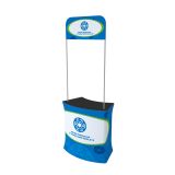 Fan-shaped Fabric Tension Promotion Counter with Custom Graphic