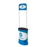 Oval Fabric Tension Promotion Counter with Custom Graphic
