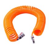29.5ft x 0.3in Polyurethane Recoil Air Hose Coil Tube Spring Ends Air Tube for Air Compressor, Heavy Duty Sprayer and Industrial Usage
